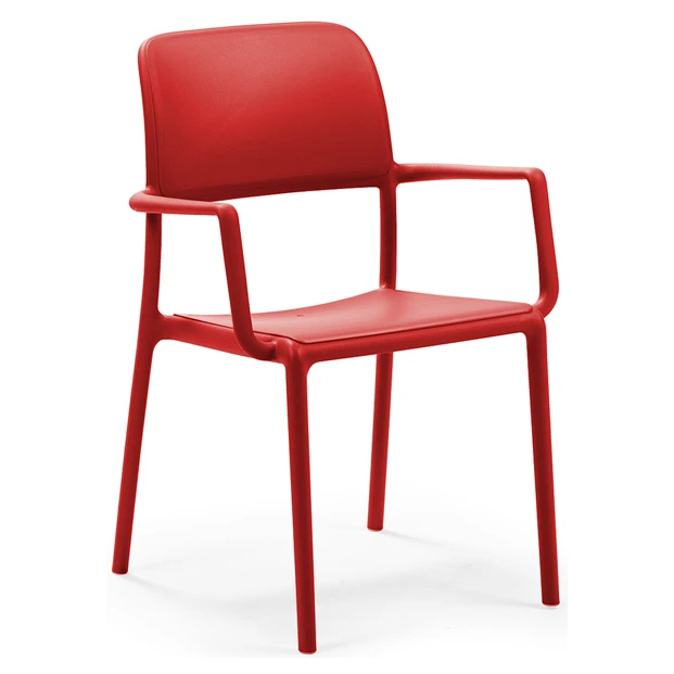 1998F - Fauteuil design Riva Nardi Rouge - Café Bar Restaurant Horeca.webp