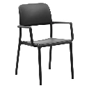 1998F - Fauteuil design Riva Nardi Anthracite - Café Bar Restaurant Horeca.webp
