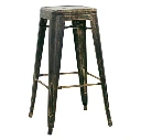 5165T - Tabouret haut métallique style industriel empilable acier vieilli - Café Bar Restaurant Horeca.webp