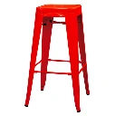 5165T - Tabouret haut métallique style industriel empilable rouge - Café Bar Restaurant Horeca.webp