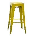 5165T - Tabouret haut métallique style industriel empilable jaune vieilli - Café Bar Restaurant Horeca.webp