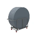 2939 - Chariot Table pliante ronde polyéthylène Planet New Classic Zown Horeca.webp