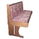 0191 - Banquette bois massif style bistrot sur mesure assise et dos rembourrés- Café Bar Restaurant Horeca.webp