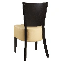 1372 - Chaise bois dossier plein de dos assise rembourrée longue - Café Bar Restaurant Horeca.webp