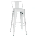 5164T - Tabouret haut métallique style industriel coloris blanc avec dossier Horeca.webp