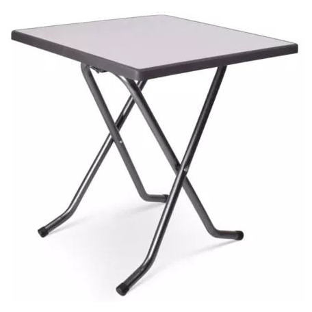 2142 - Table pliable - Pied coloris gris martelé - Plateau max. 70x70cm - Café Bar Restaurant Horeca