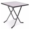2142 - Table pliable - Pied coloris gris martelé - Plateau max. 70x70cm - Café Bar Restaurant Horeca
