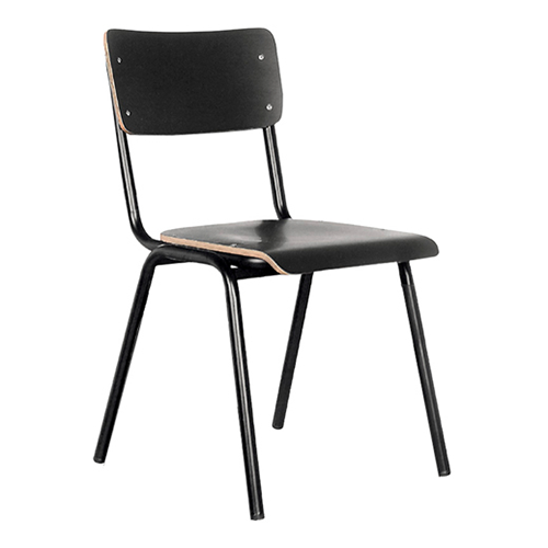 Chaise empilable structure métal assise bois Horeca – Réf. 1172