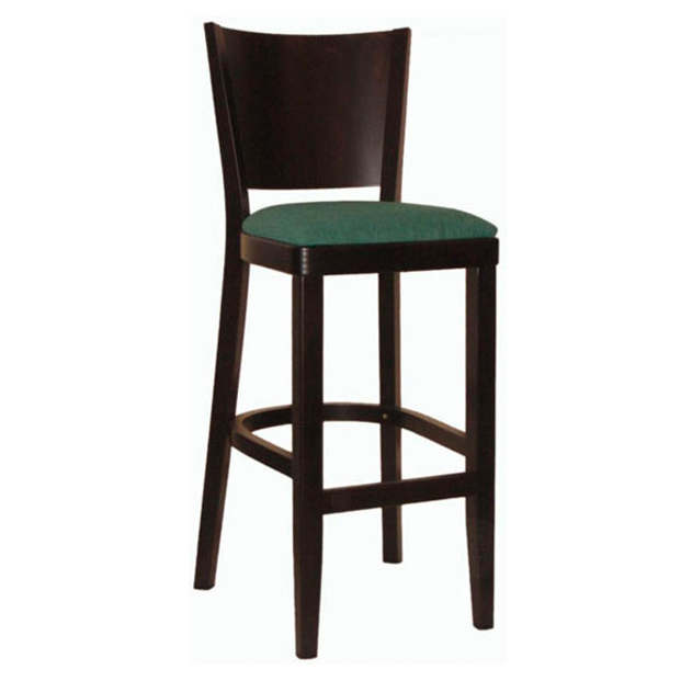 Tabouret bois dossier plein assise rembourrée Horeca – Réf. 1372 T