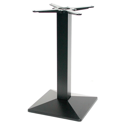 Piètement central en fonte base pyramidale pour table Horeca – Plateau max. 90 × 90 cm – Réf. 2134
