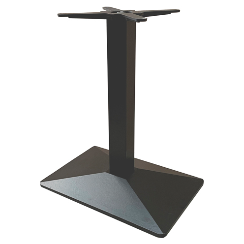 Piètement central en fonte base pyramidale pour table Horeca – Plateau max. 140 × 90 cm – Réf. 2134