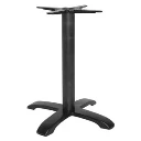 Piètement central fonte base croisillon pour table Horeca – Plateau max. 90 × 90 cm – Réf. 2136