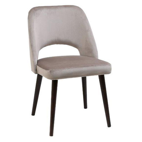 Chaise rembourrée dossier ajouré pieds bois Horeca – Réf. 1463