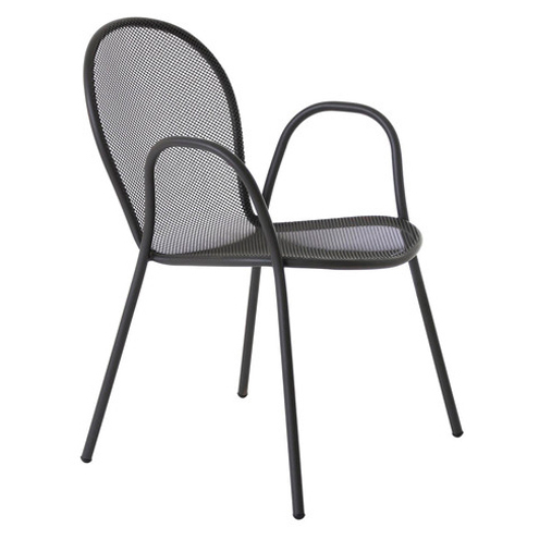 Fauteuil design Ronda EMU métal déployé avec accoudoirs empilable – Réf. 1920 F