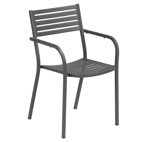 Fauteuil design Segno EMU avec accoudoirs acier empilable – Réf. 1923 F