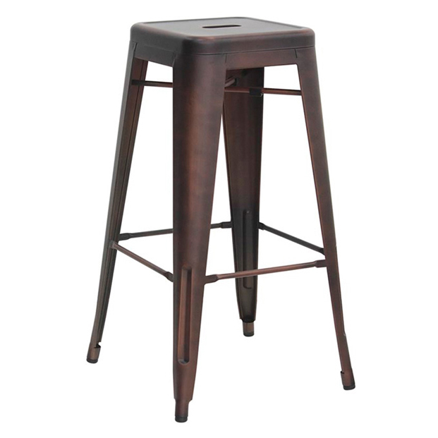 Tabouret haut style industriel métallique empilable Horeca – Réf. 5165 T