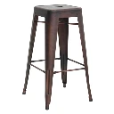 Tabouret haut style industriel métallique empilable Horeca – Réf. 5165 T