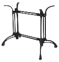 Piètement fonte base quadripode pour table Horeca – Plateau max. 140 × 80 cm – Réf. 2138