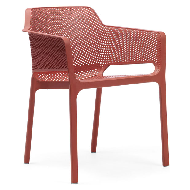 Fauteuil design Net Nardi avec accoudoirs motif ajouré empilable – Réf. 1987 F