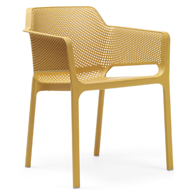 Fauteuil design Net Nardi avec accoudoirs motif ajouré empilable – Réf. 1987 F