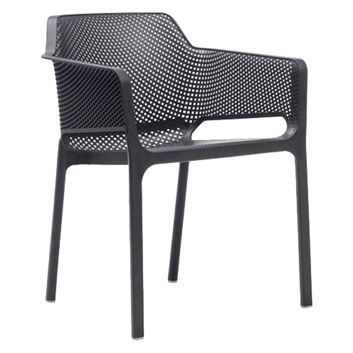 Fauteuil design Net Nardi avec accoudoirs motif ajouré empilable – Réf. 1987 F