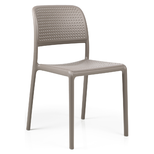 Chaise design Bora Bistrot Nardi motif perforé empilable Horeca – Réf. 1927 (Taupe)
