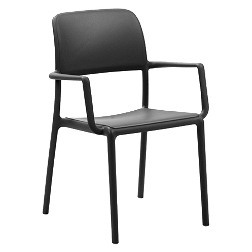 Fauteuil design Riva Nardi avec accoudoirs empilable Horeca – Réf. 1998 F