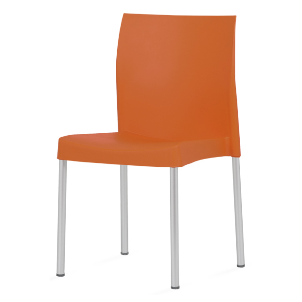 Chaise design polypropylène pieds aluminium empilable Horeca – Réf. 1967