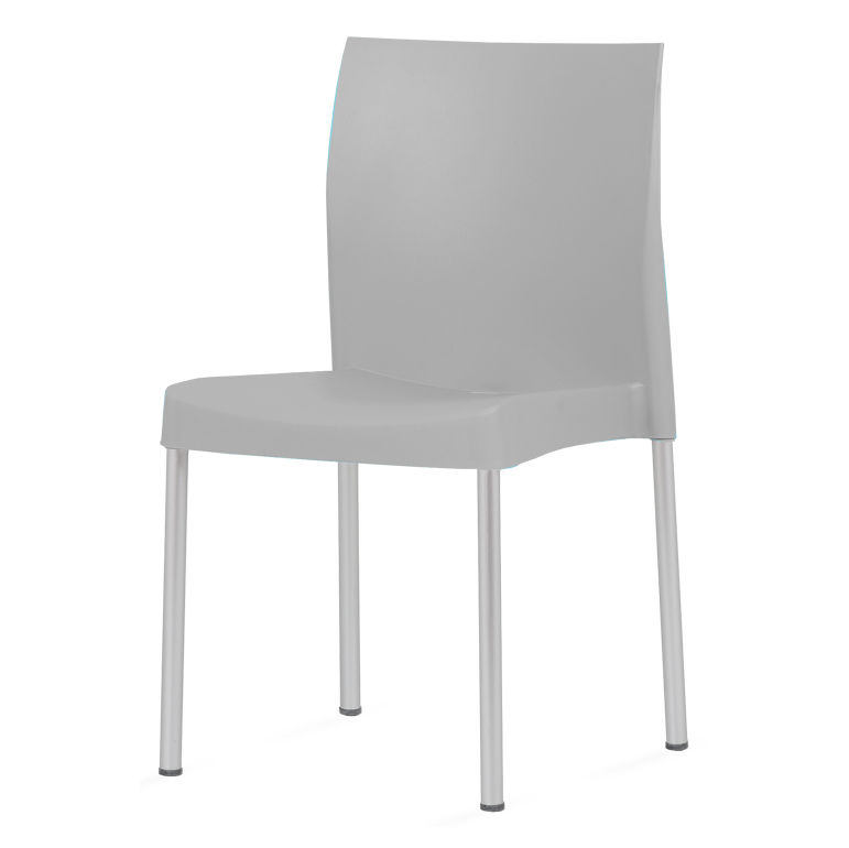 Chaise design polypropylène pieds aluminium empilable Horeca – Réf. 1967