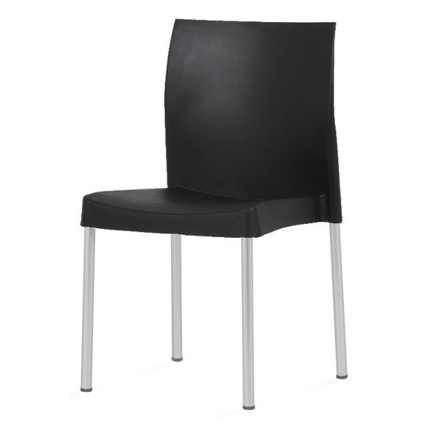 Chaise design polypropylène pieds aluminium empilable Horeca – Réf. 1967