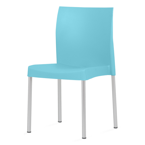 Chaise design polypropylène pieds aluminium empilable Horeca – Réf. 1967