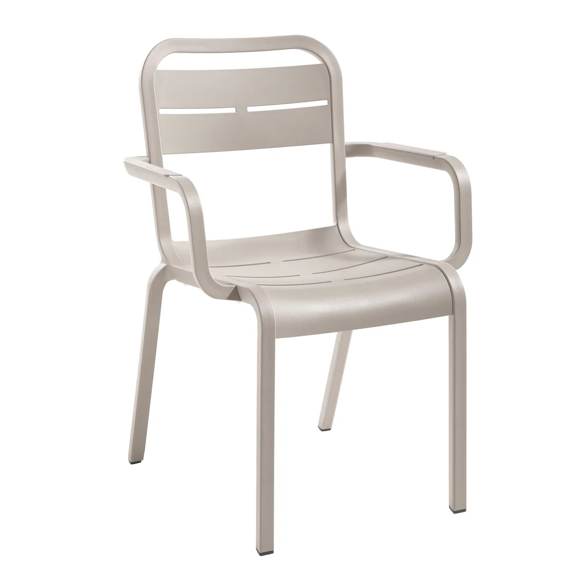 Fauteuil Cannes Grosfillex avec accoudoirs empilable Horeca – Réf. Cannes F (Taupe)