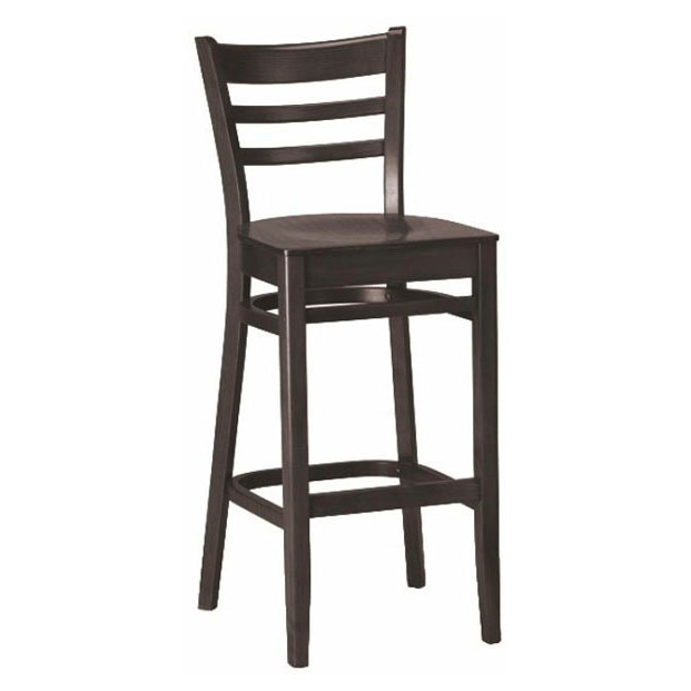 Tabouret haut bistrot bois dossier barreaux – Réf. 1312 T