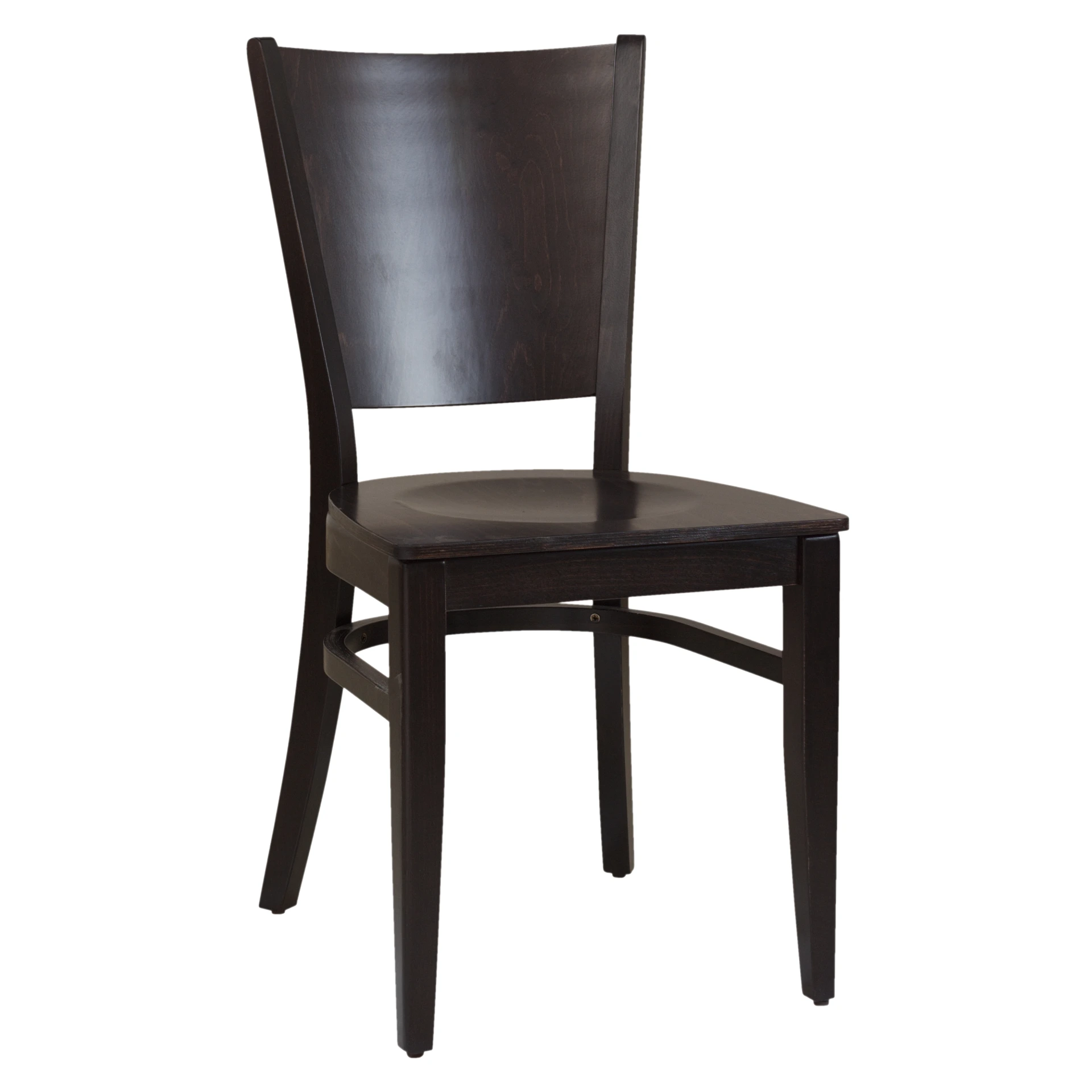 Chaise bois dossier plein assise rembourrée Horeca – Réf. 1372