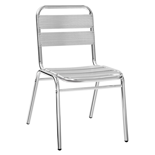 Chaise aluminium lames empilable intérieur extérieur – Réf. 1973