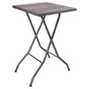 Table haute pliable pied acier – Plateau carré ou rond – Réf. 2142 MD