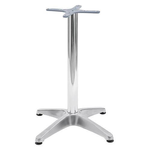 Piètement table aluminium base étoile plateau max. 80x80 – Réf. 2899