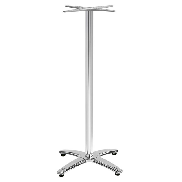 Piètement table haute inox brillant base étoile plateau max. Ø80 – Réf. 2900 MD