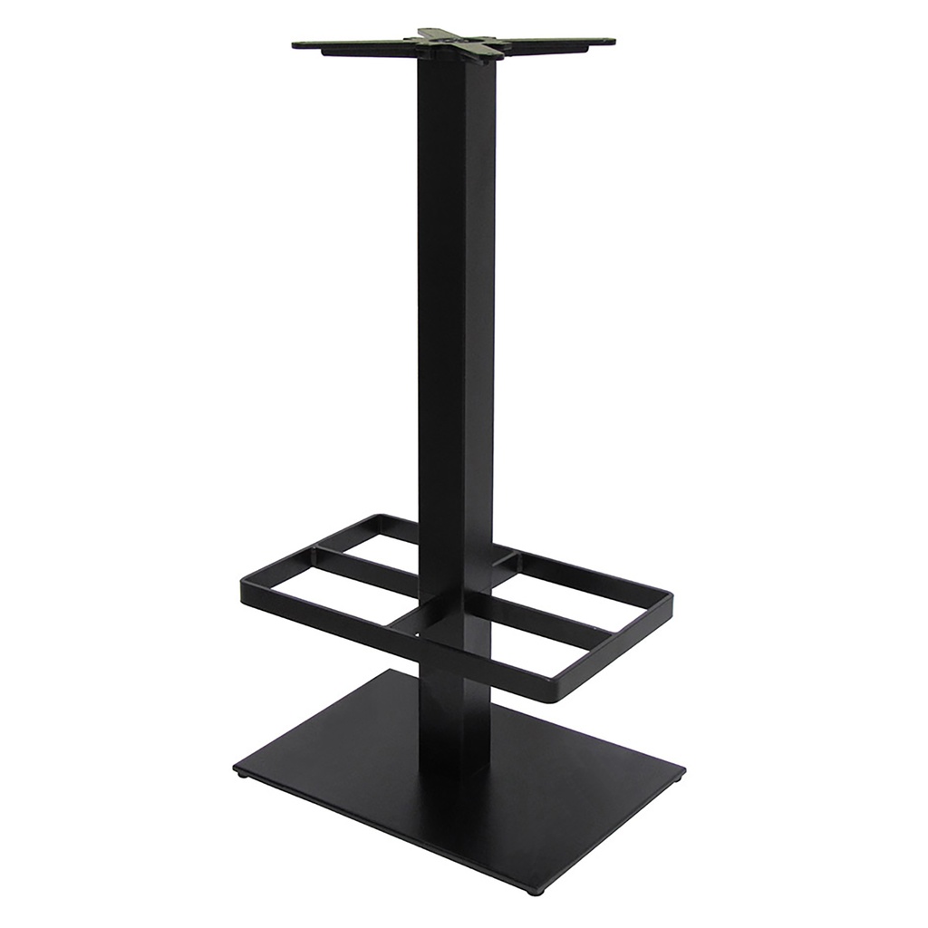 Piètement table haute acier noir repose-pieds plateau max. 110x70 – Réf. 2192 MD